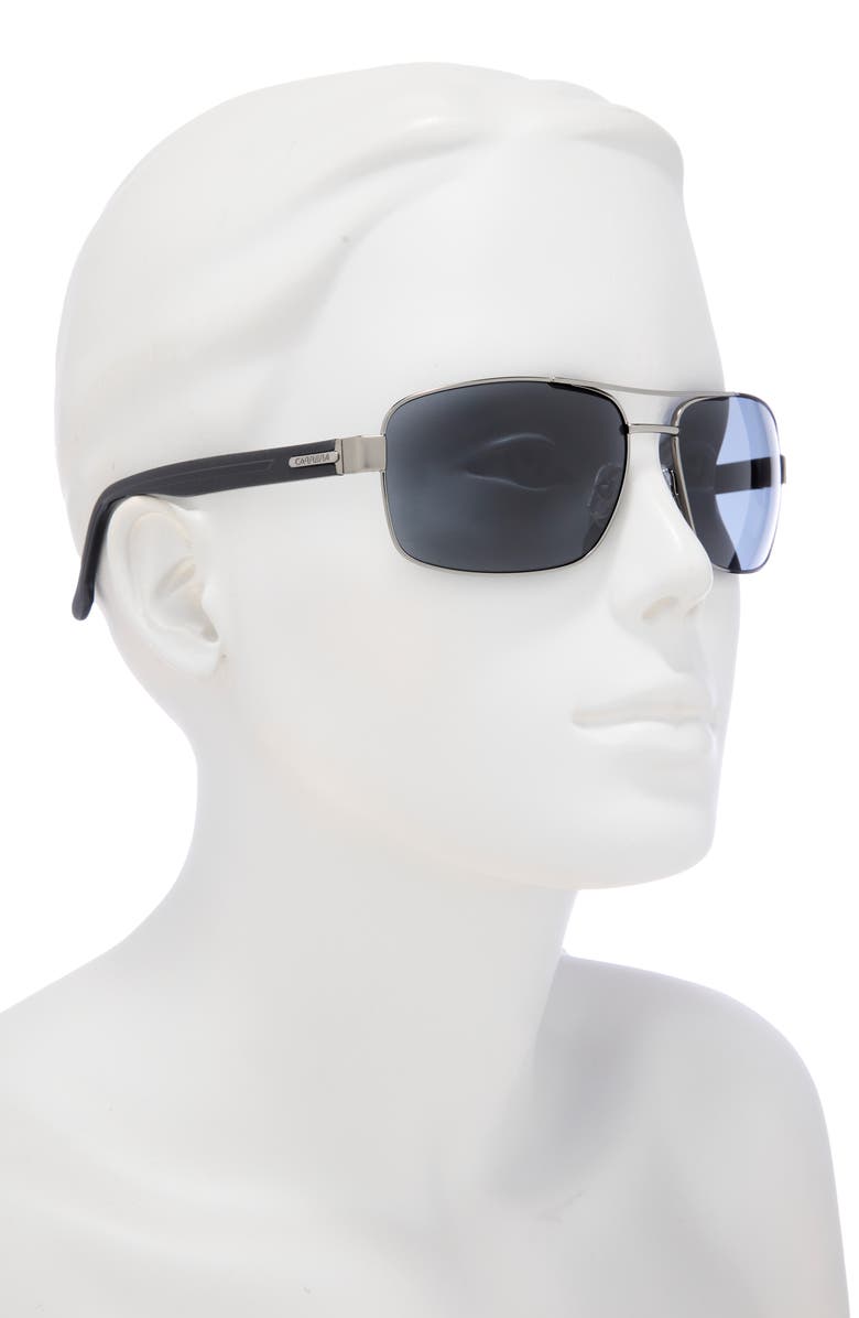 Carrera Eyewear 61mm Gradient Polarized Aviator Sunglasses, Alternate, color, Dark Ruthenium