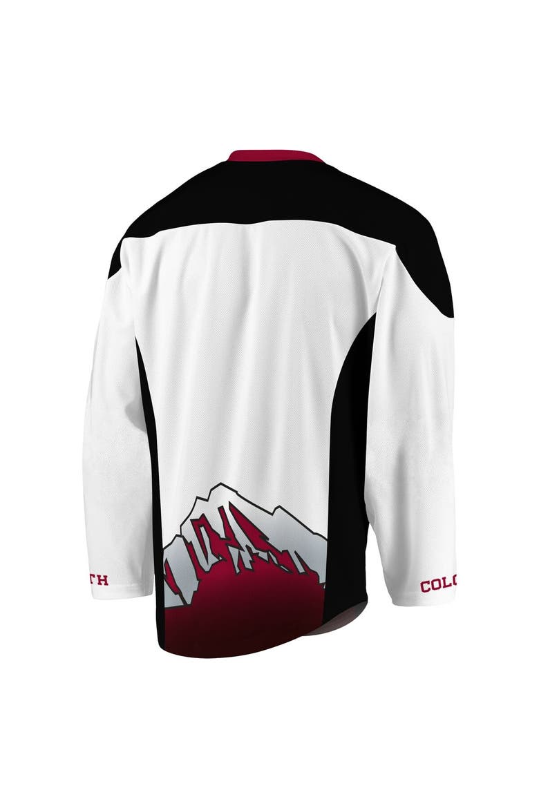 Men's White/Maroon Colorado Mammoth Replica Jersey, Alternate, color, White