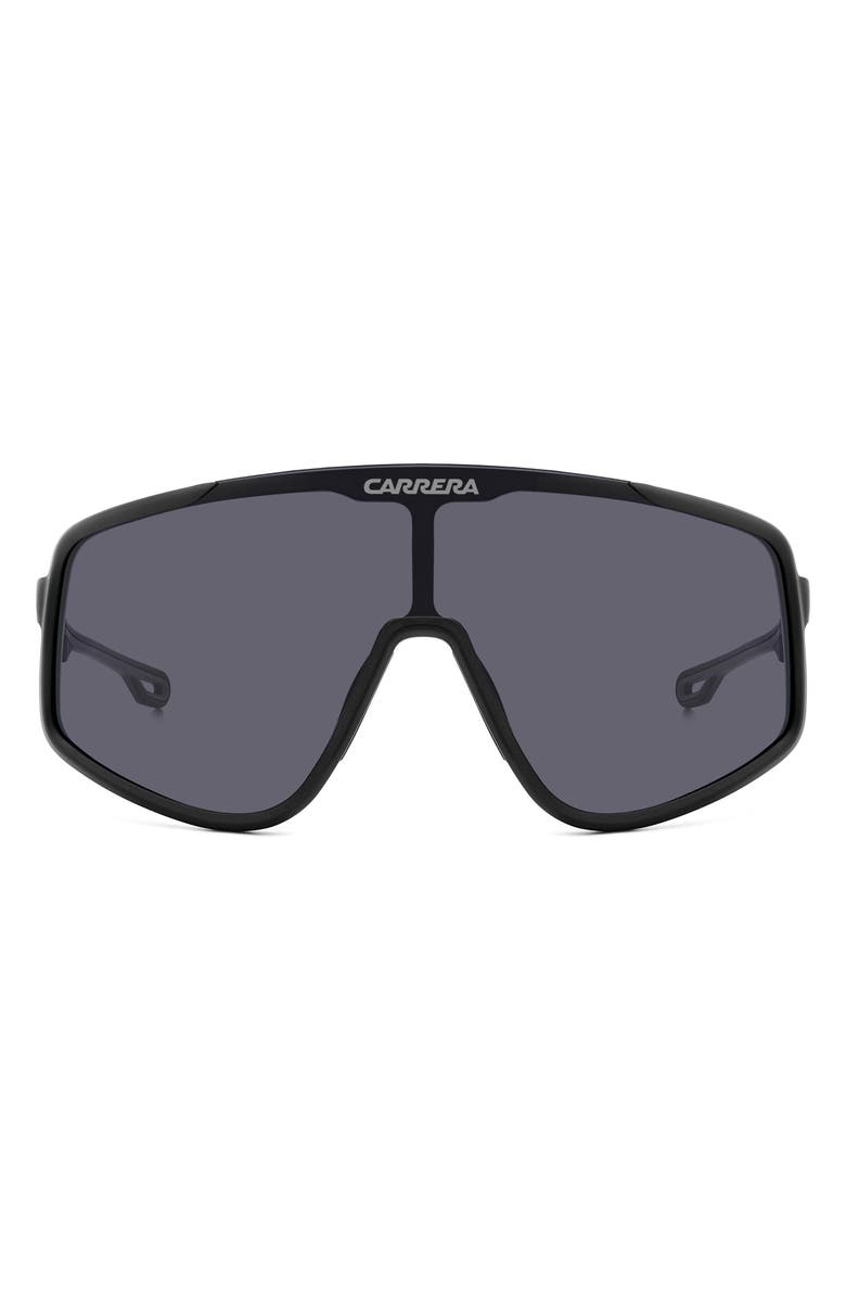 Carrera Eyewear 99mm Shield Sunglasses, Main, color, Matte Black