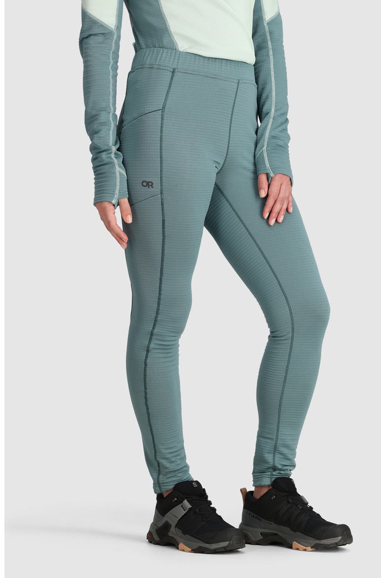 Vigor Grid Fleece Leggings, Main, color, NEPTUNE