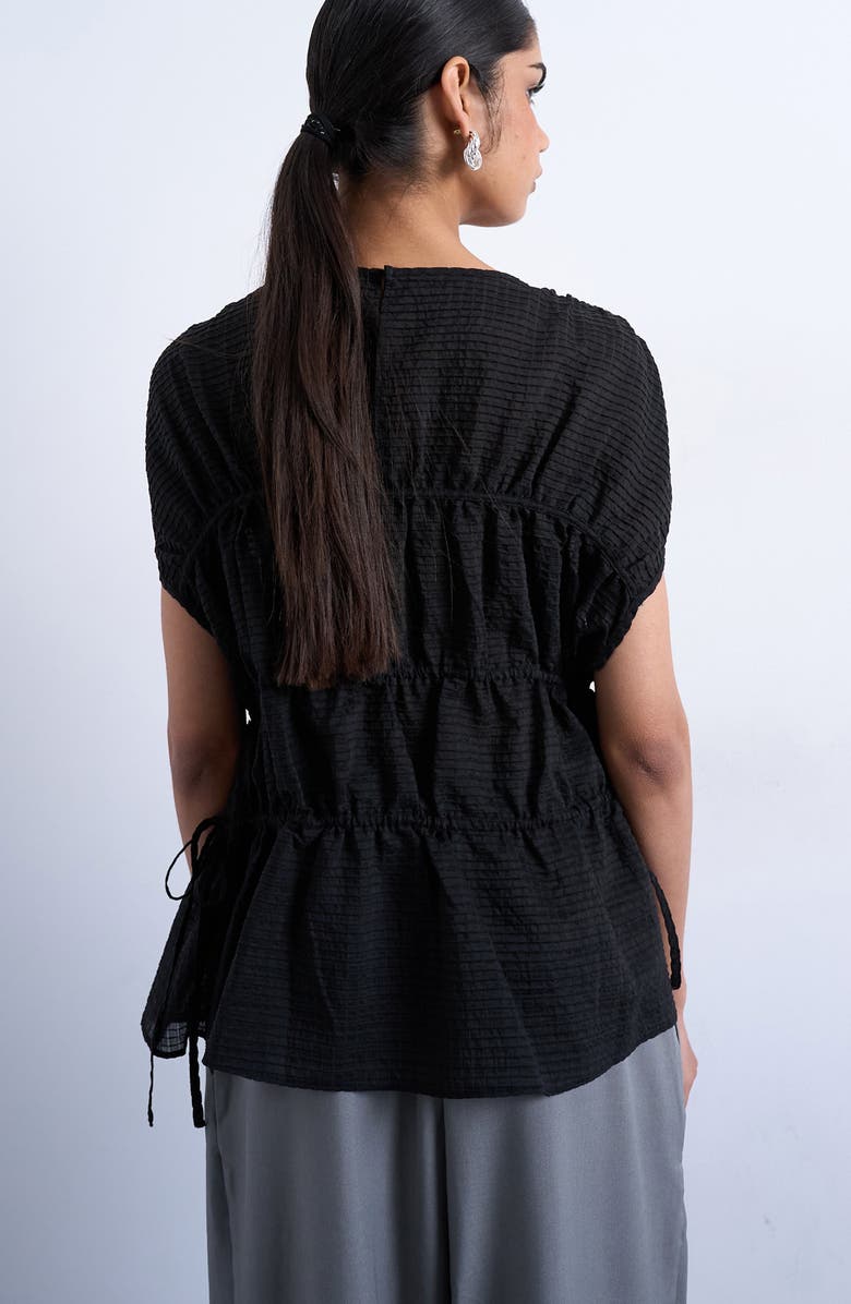 Topshop Channeled Side Tie Top, Alternate, color, 