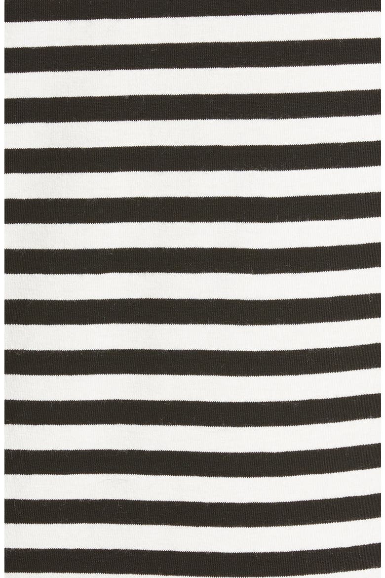 Stripe V-Neck Tee, Alternate, color, BLACK- IVORY EVEN STRIPE