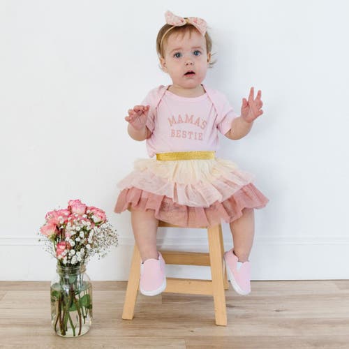 Sweet Wink Mama's Bestie Short Sleeve Bodysuit In Pink