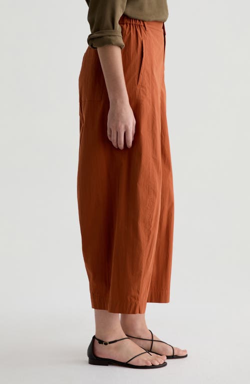 Ag Jasmin Relaxed High Waist Ankle Barrel Leg Pants In Orange