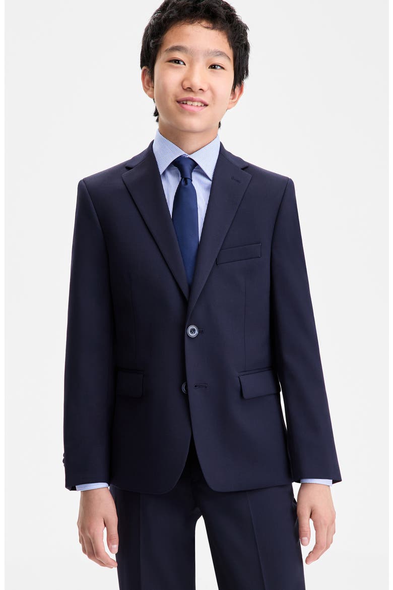 Kids' Solid Four-Piece Suit, Alternate, color, DARK NAVY