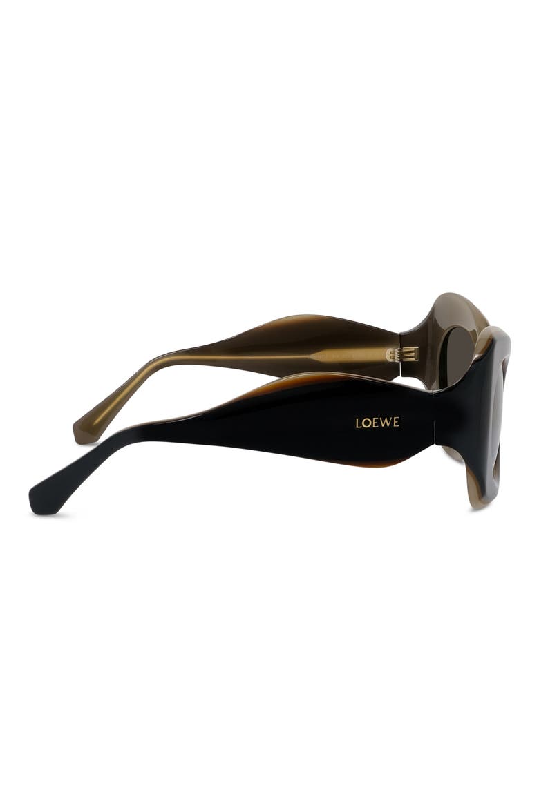 Signature 52mm Cat Eye Sunglasses, Alternate, color, SHINY BLACK / BROWN
