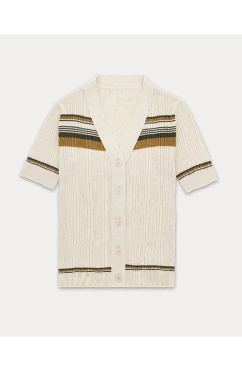 Clarisse Striped Cardigan