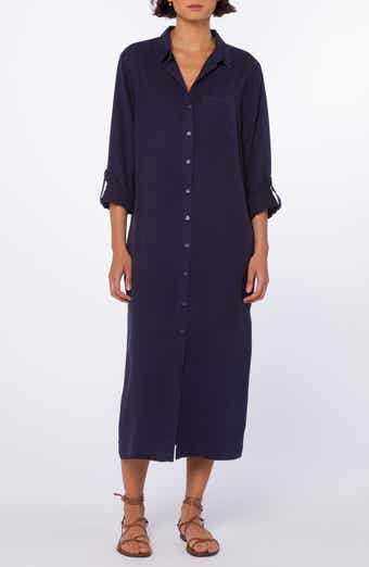 Belsey Flowy Button-Up Maxi Shirtdress