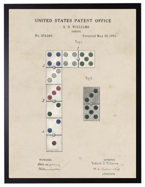 Domino Patent in Black Frame