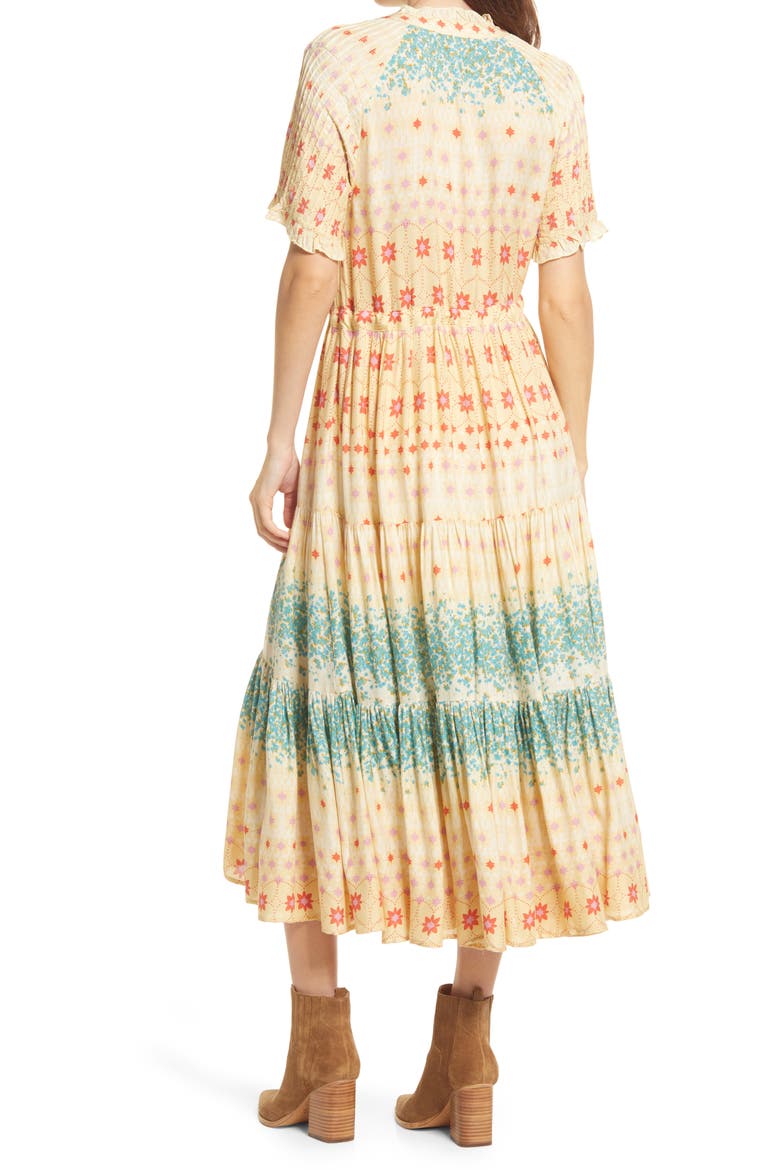 Rare Feeling Pleated Maxi Dress, Alternate, color, CLOUD COMBO