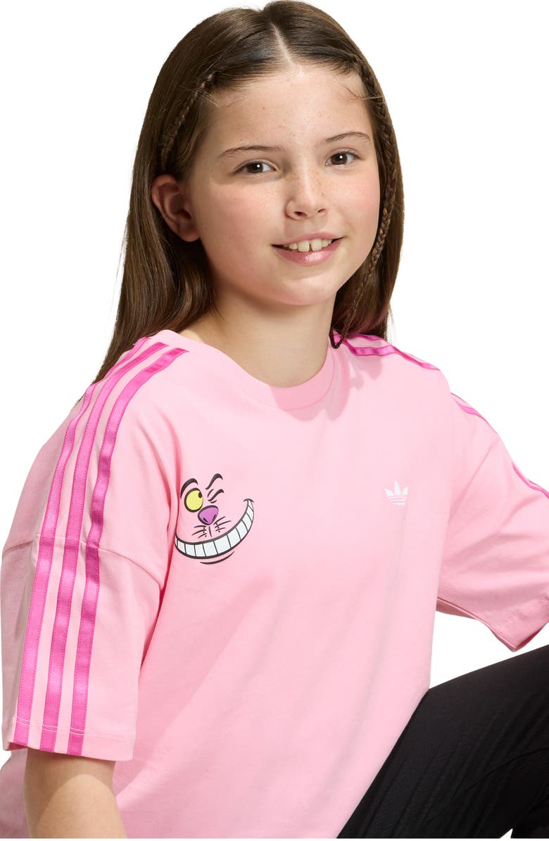 adidas x Disney Alice in Wonderland Kids' Cotton Graphic T-Shirt, Alternate, color, Light Pink