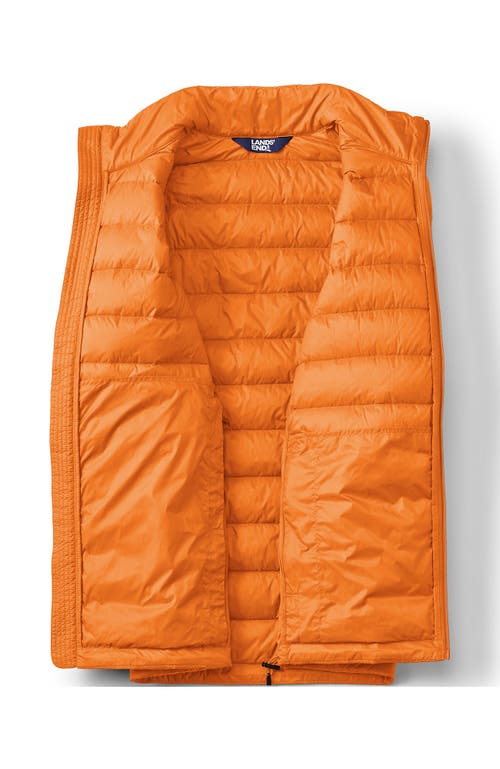 Lands' End Wanderweight Ultralight Packable Down Jacket In Orange