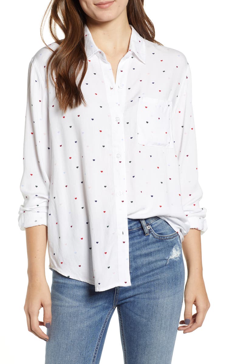 Rails Rocsi Heart Print Shirt, Main, color, 