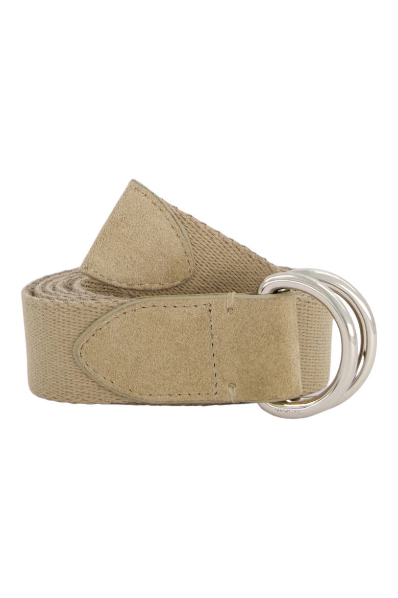 D-Ring Webbing Belt, Main, color, SANDBAR