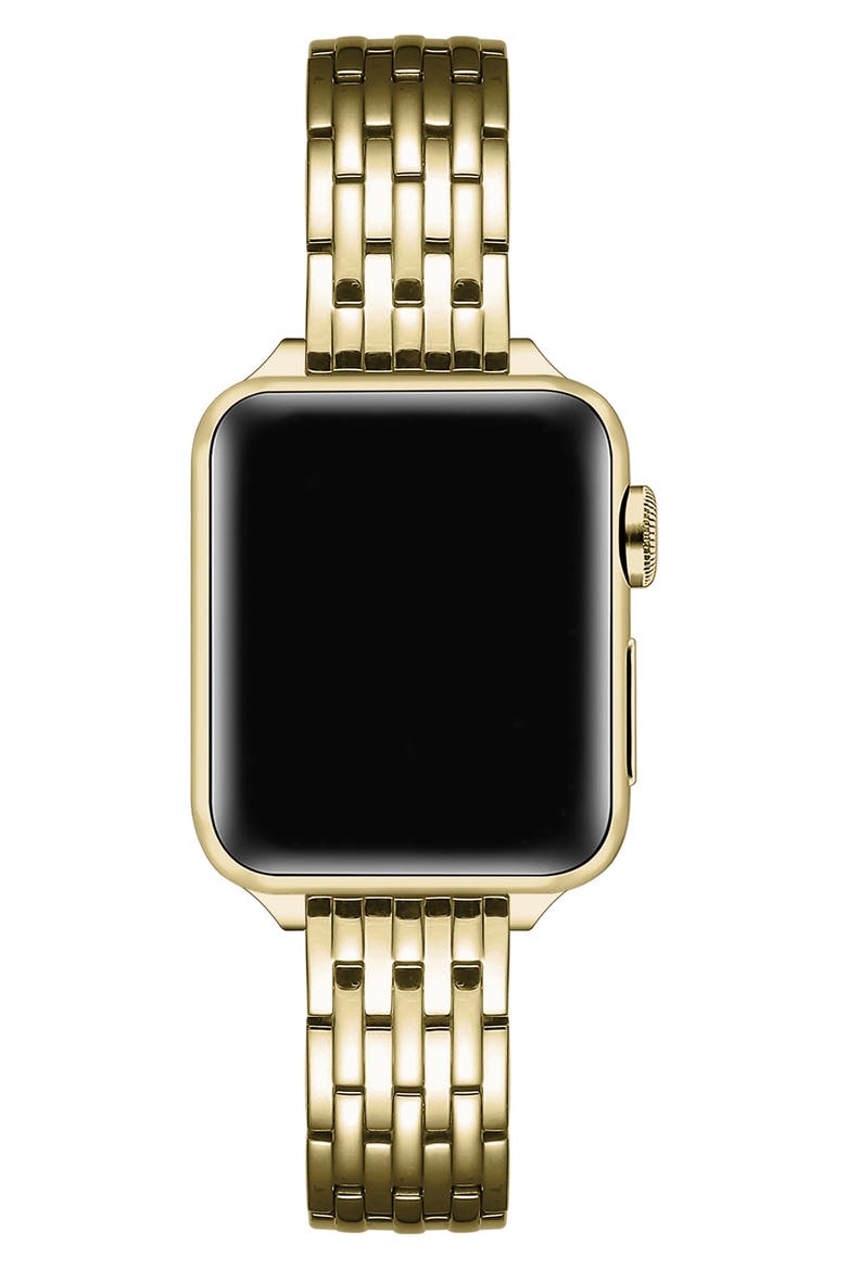 Eleanor Stainless Steel Apple Watch® Watchband, Alternate, color, GOLD