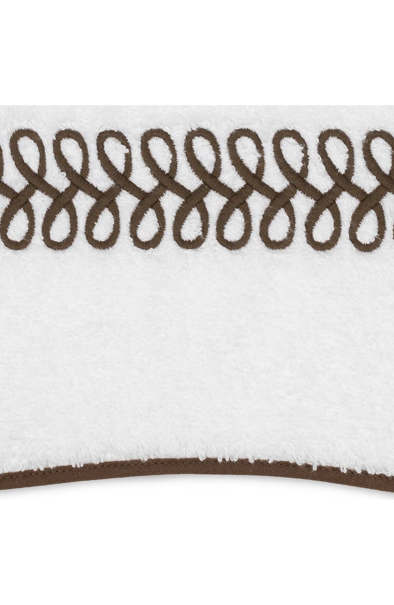 Matouk Astor Braid Cotton Washcloth, Alternate, color, Mocha