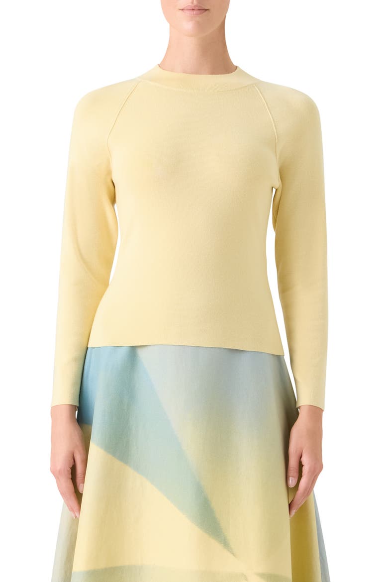 Cashmere & Silk Mock Neck Sweater, Main, color, SUN