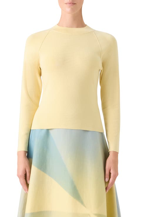 Cashmere & Silk Mock Neck Sweater