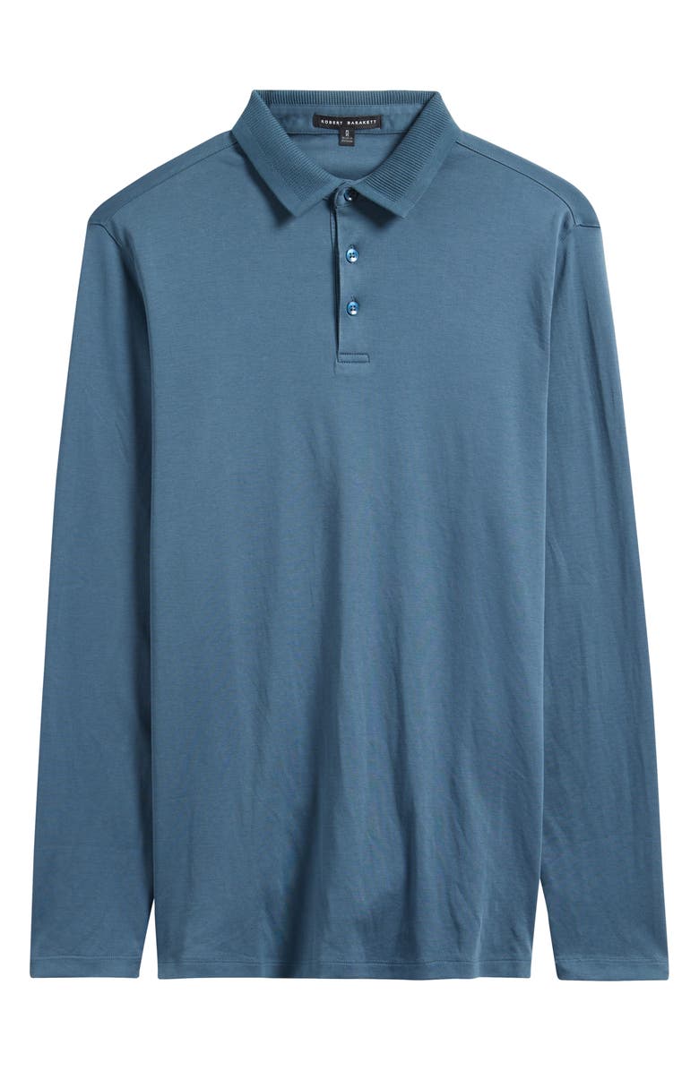 Robert Barakett Georgia Long Sleeve Pima Cotton Polo, Alternate, color, Orion Blue