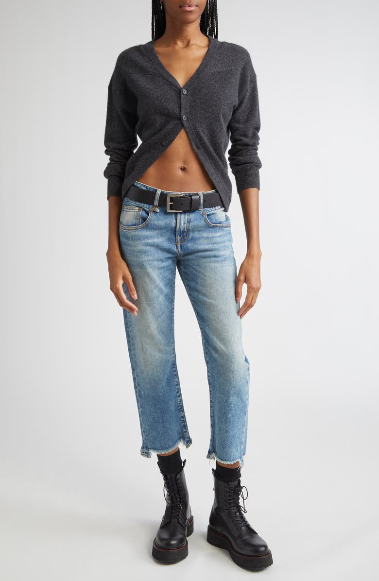 R13 Wrap Around Cashmere Cardigan, Alternate, color, Charcoal