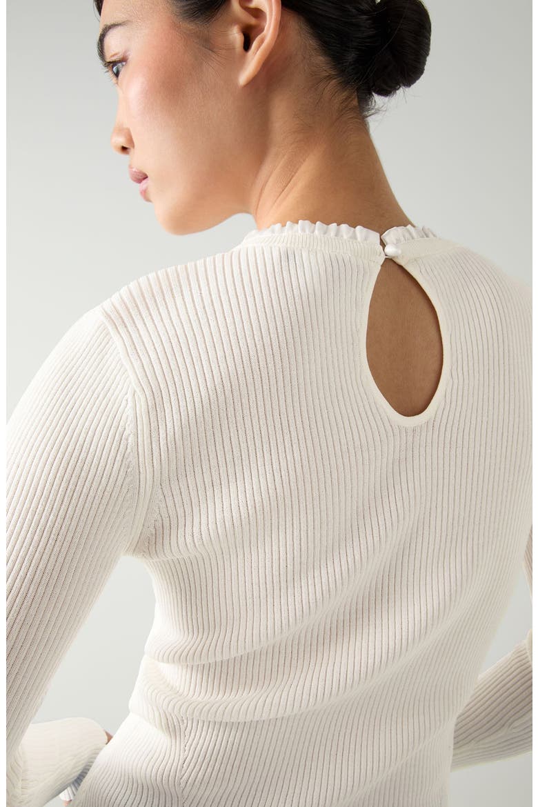 Emilia Rib Knit Top, Alternate, color, ECRU