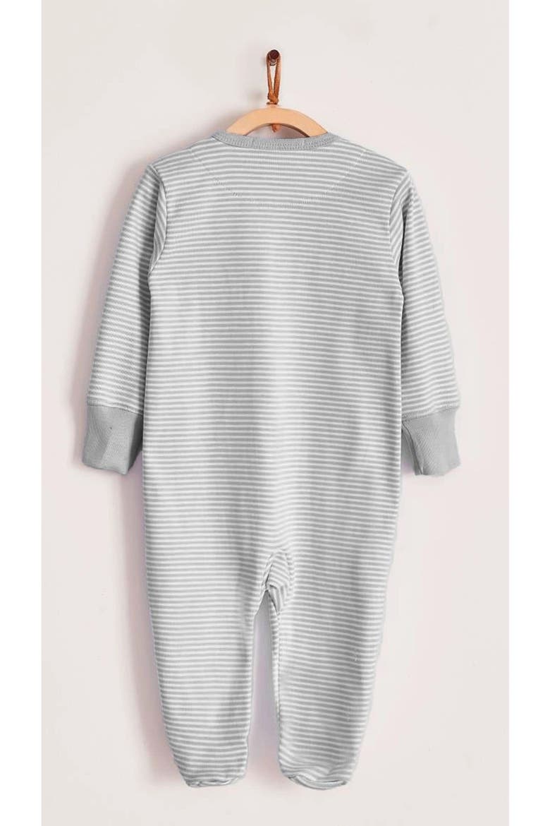 Premium Peruvian Pima Cotton In The Woods Zip Footed Pajama for Infant, Alternate, color, Grey