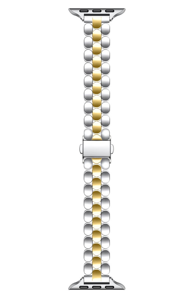Posh Tech Emery Apple Watch<sup>®</sup> Bracelet Watchband, Main, color, Silver/ Gold