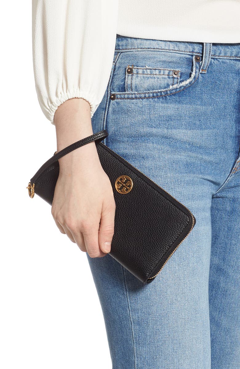 Tory Burch Everly Leather Passport Continental Wallet, Alternate, color, 