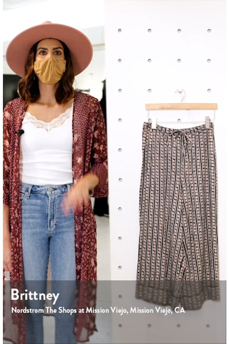 Cosmos Tie Waist Crop Wide Leg Pants video