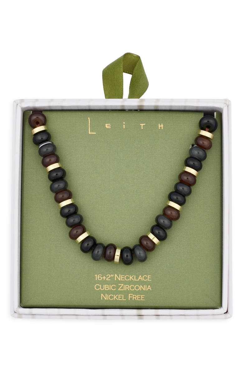 Leith Beaded Necklace, Main, color, Neutral Multi- Gold