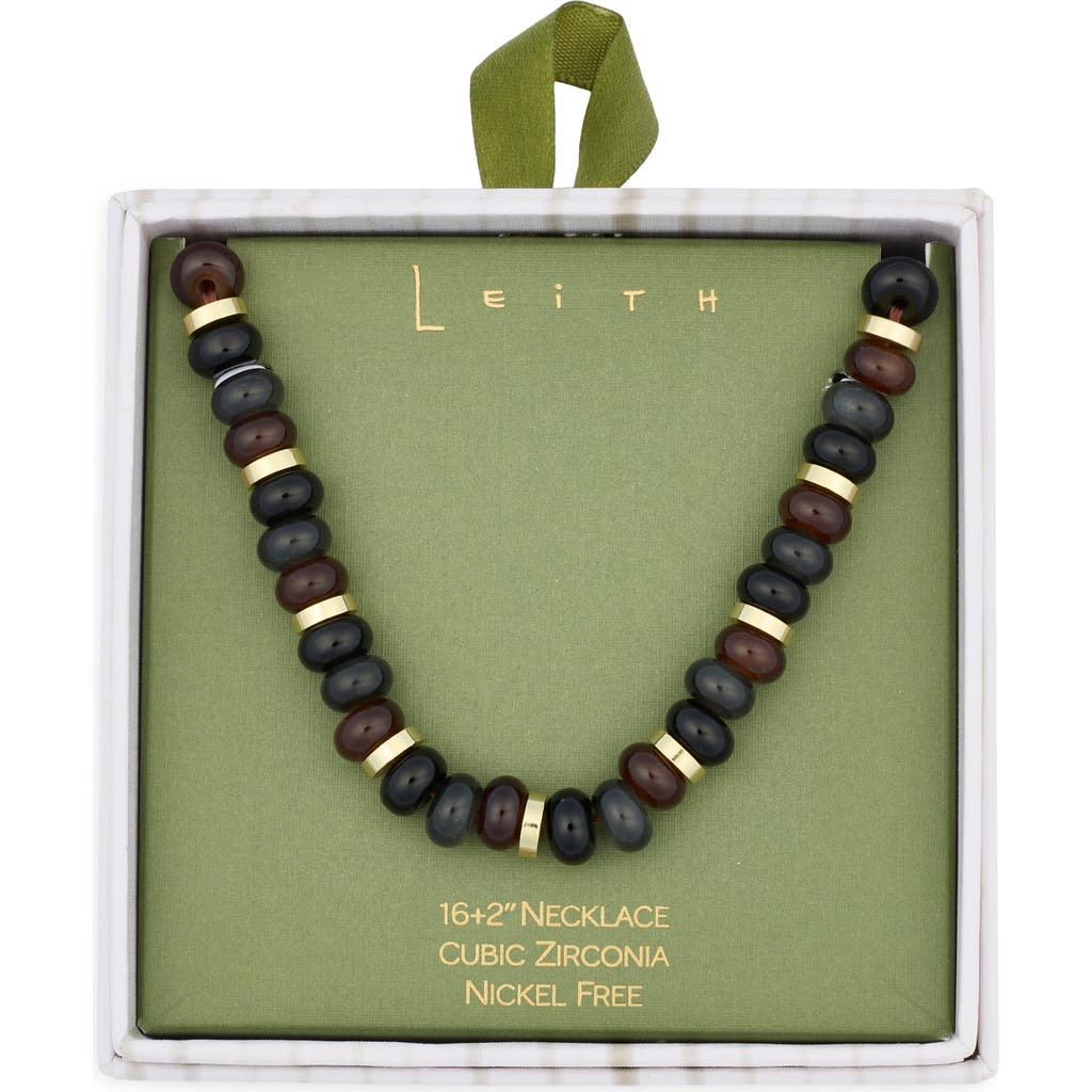 Leith Beaded Necklace In Black