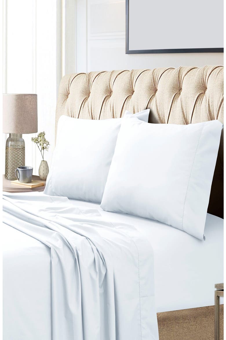 800 Thread Count Cotton Sateen Sheet Set, Alternate, color, WHITE