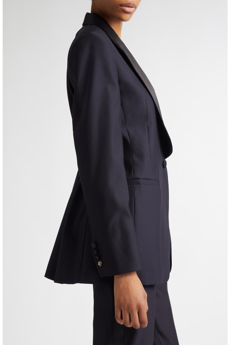 Adina Shawl Lapel Wool & Silk Blazer, Alternate, color, MIDNIGHT BLUE
