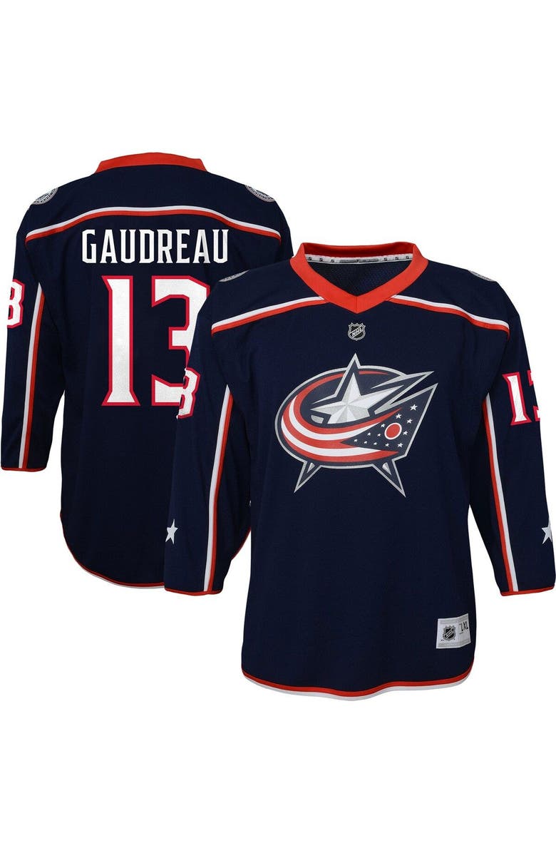 Outerstuff Youth Johnny Gaudreau Navy Columbus Blue Jackets Replica Player Jersey, Main, color, Navy