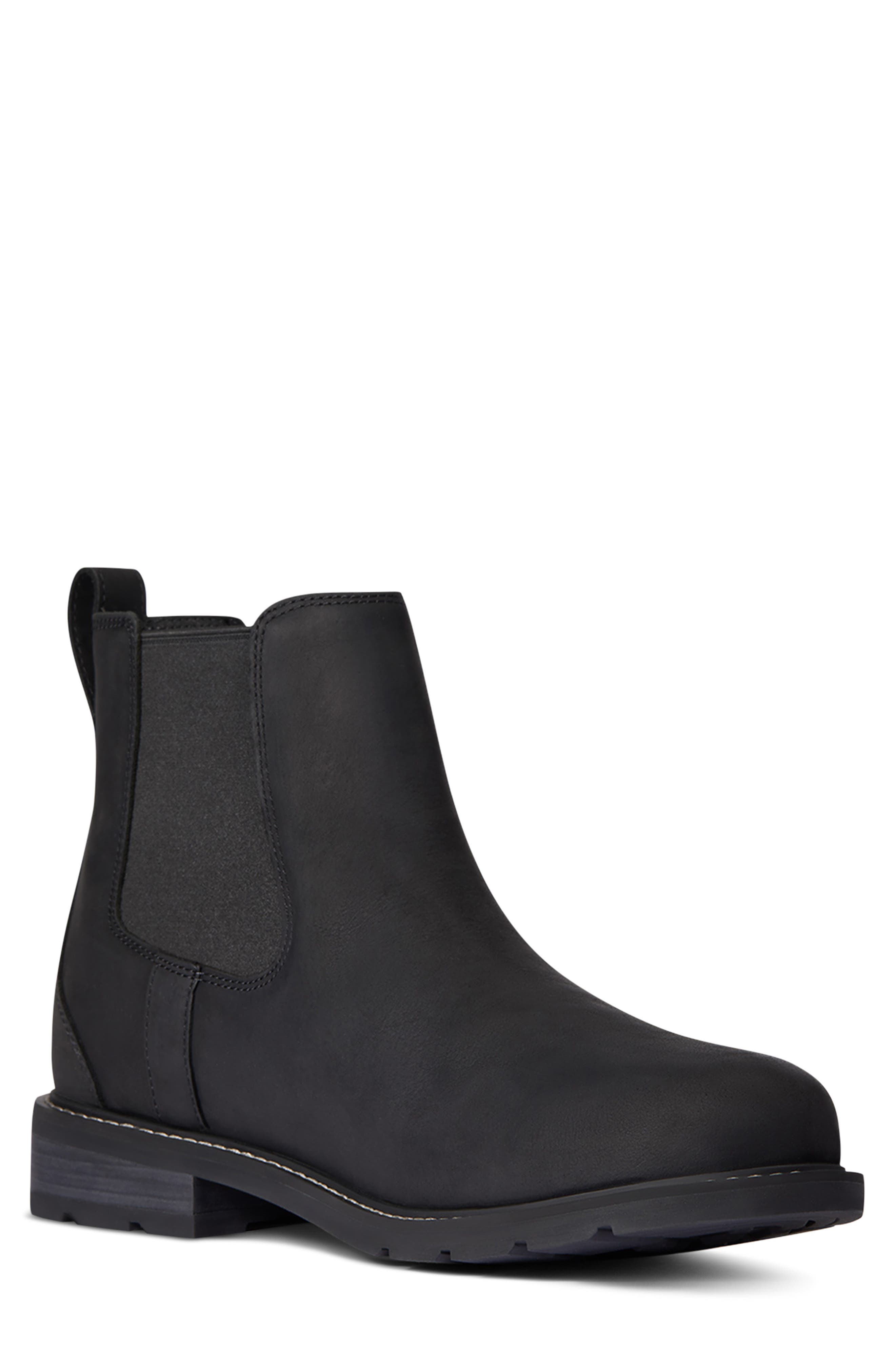 Ariat Wexford Waterproof Chelsea Boot, Main, color, Black