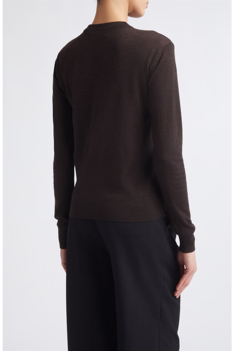 Bea Zip Virgin Wool Sweater, Alternate, color, ESPRESSO