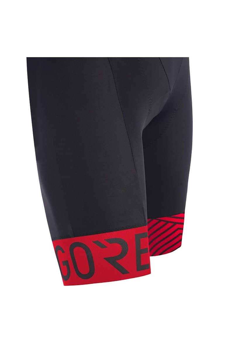 C5 Optiline Bib Short+ - Men's, Alternate, color, Black/Red