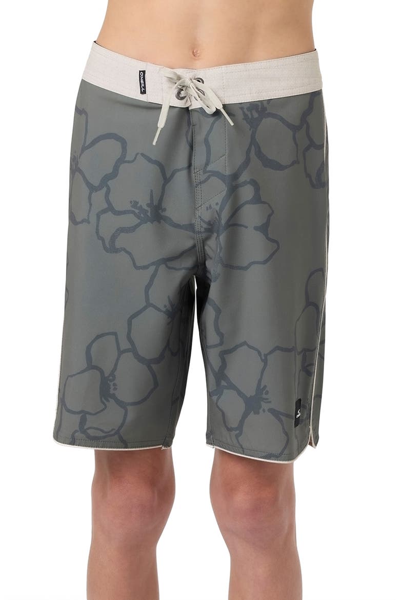 Kids' Hyperfreak Mysto Scallop Swim Trunks, Alternate, color, MULLED BASIL