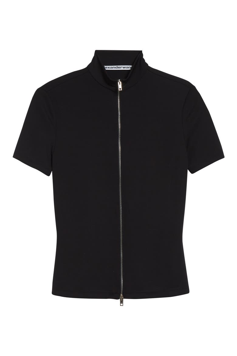 Alexander Wang Short Sleeve Zip Rashguard Top (Women) | Nordstrom