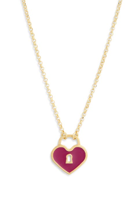 Heart Lock Pendant Necklace