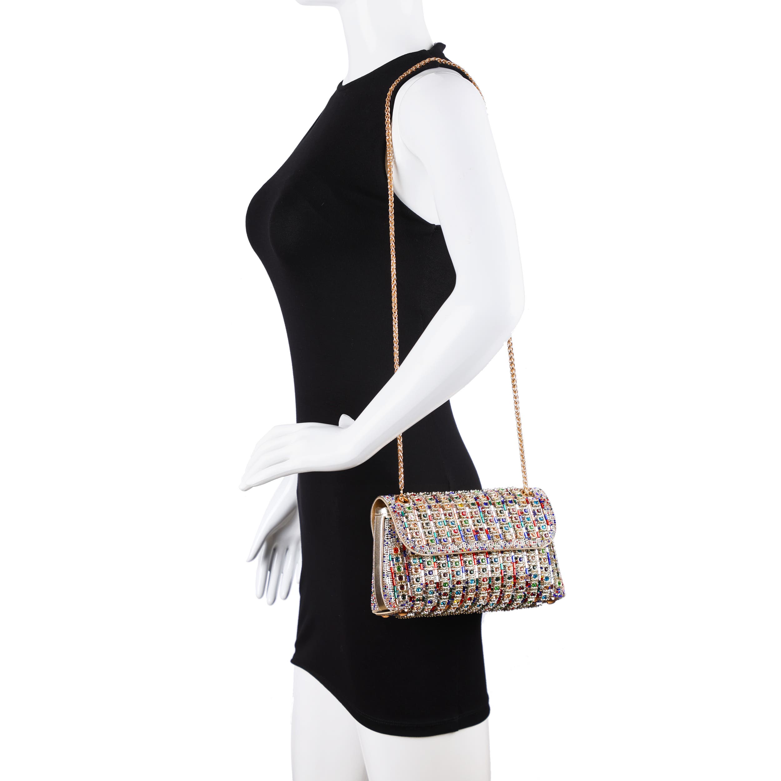 LADY COUTURE Idol, Multi Jewel Shoulder Bag, Alternate, color, Multi