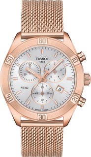 Tissot PR 100 Sport Chic Chronograph Mesh Bracelet Watch, 36mm