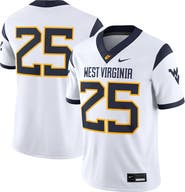 Nike Men's Nike #25 White West Virginia Mountaineers Limited Away Game Jersey