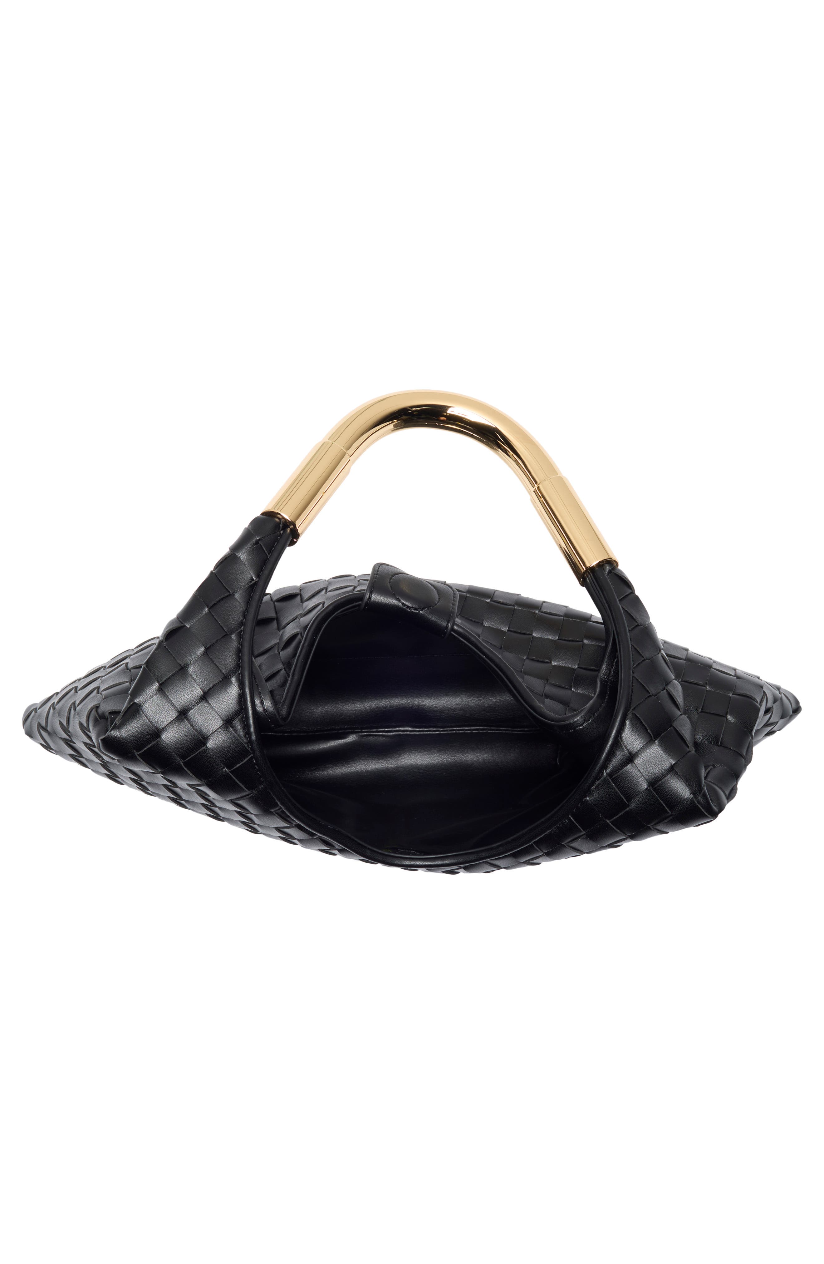 Olivia Woven Hobo Bag, Alternate, color, BLACK