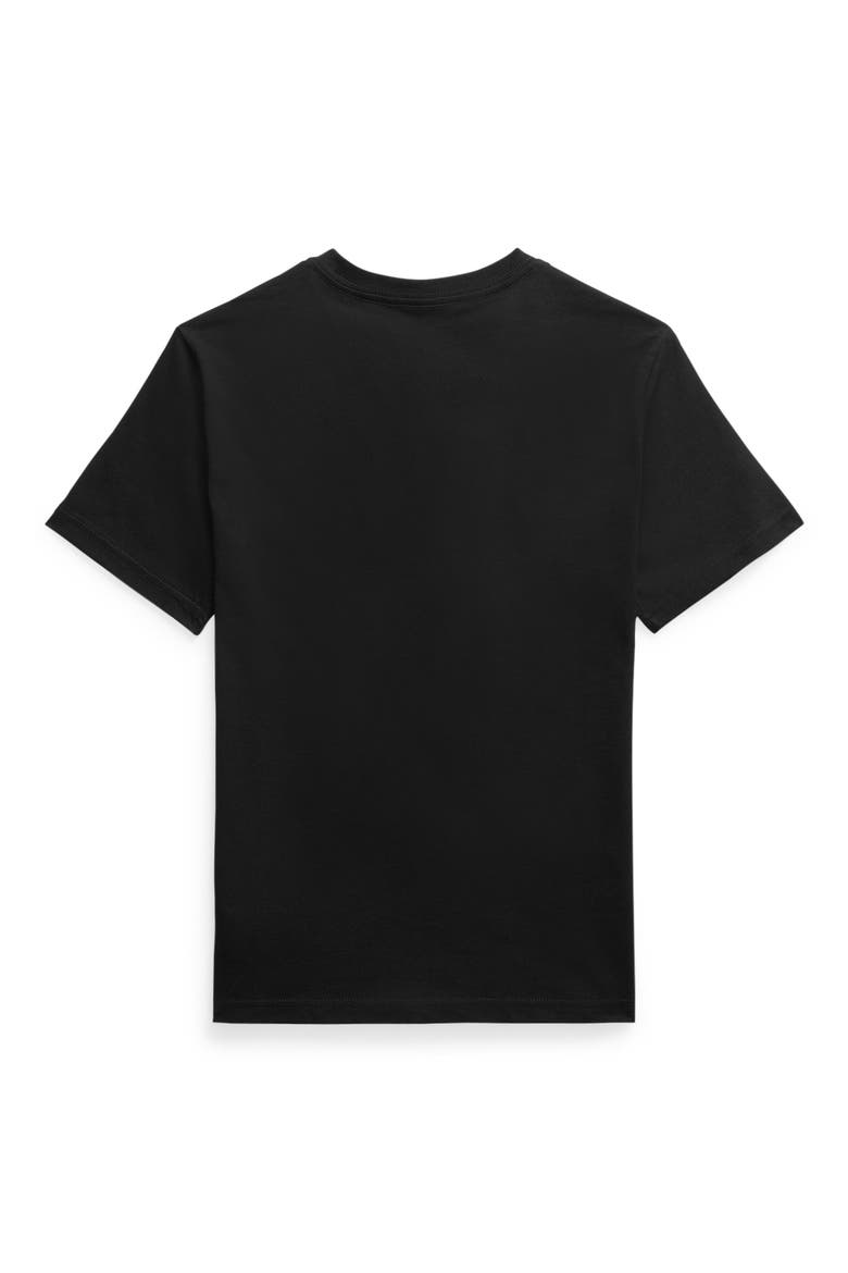 Kids' Cotton Jersey T-Shirt, Alternate, color, RL BLACK