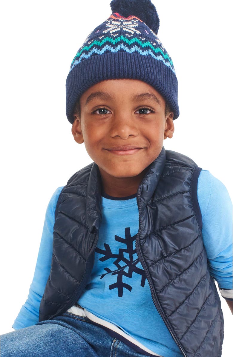 Primary Kids Long Sleeve Snowflake Tee, Alternate, color,