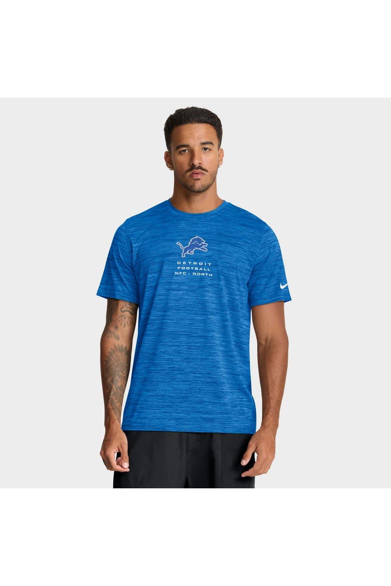 Men's Nike Blue Detroit Lions Velocity Ball Carrier Dri-FIT T-Shirt, Main, color, Blue