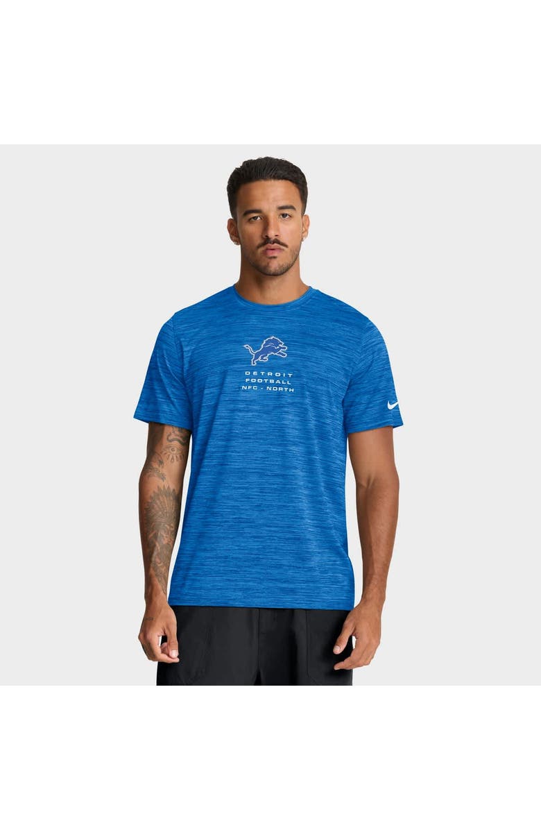 Nike Men's Nike Blue Detroit Lions Velocity Ball Carrier Dri-FIT T-Shirt, Main, color, Blue