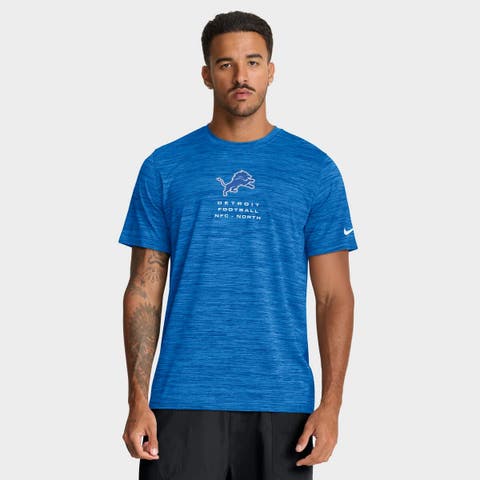 Men's Nike Blue Detroit Lions Velocity Ball Carrier Dri-FIT T-Shirt