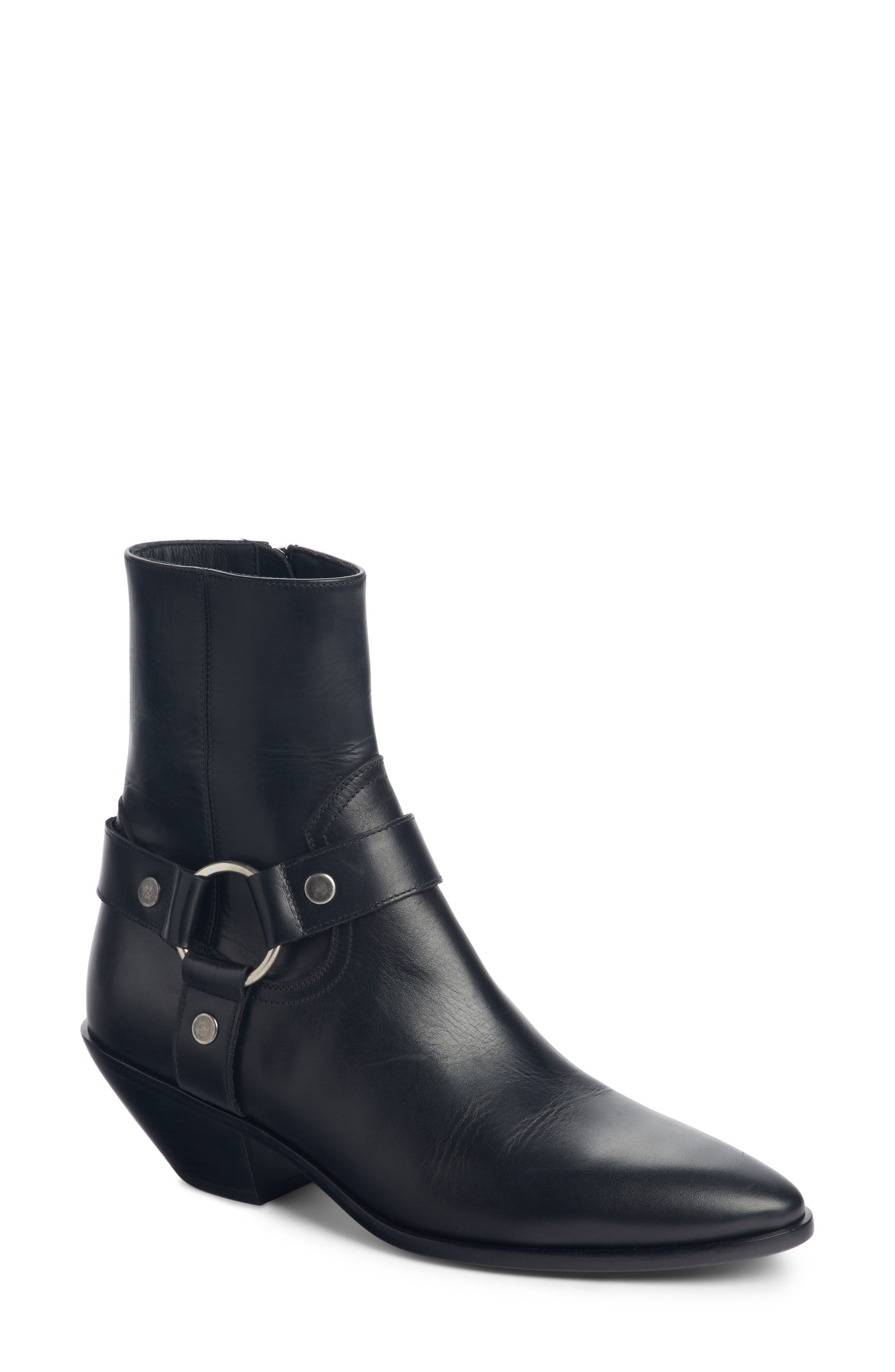 Western Bootie, Main, color, BLACK